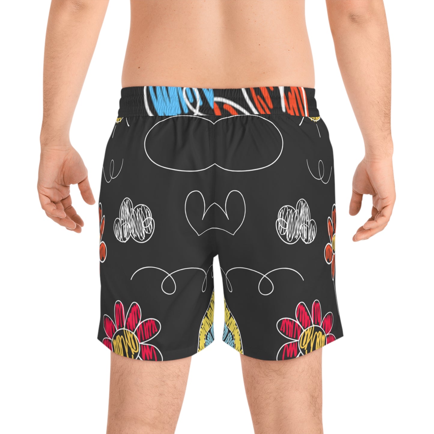 Kids Doodle Playground - Inovax Men's Mid-Length Swim Shorts