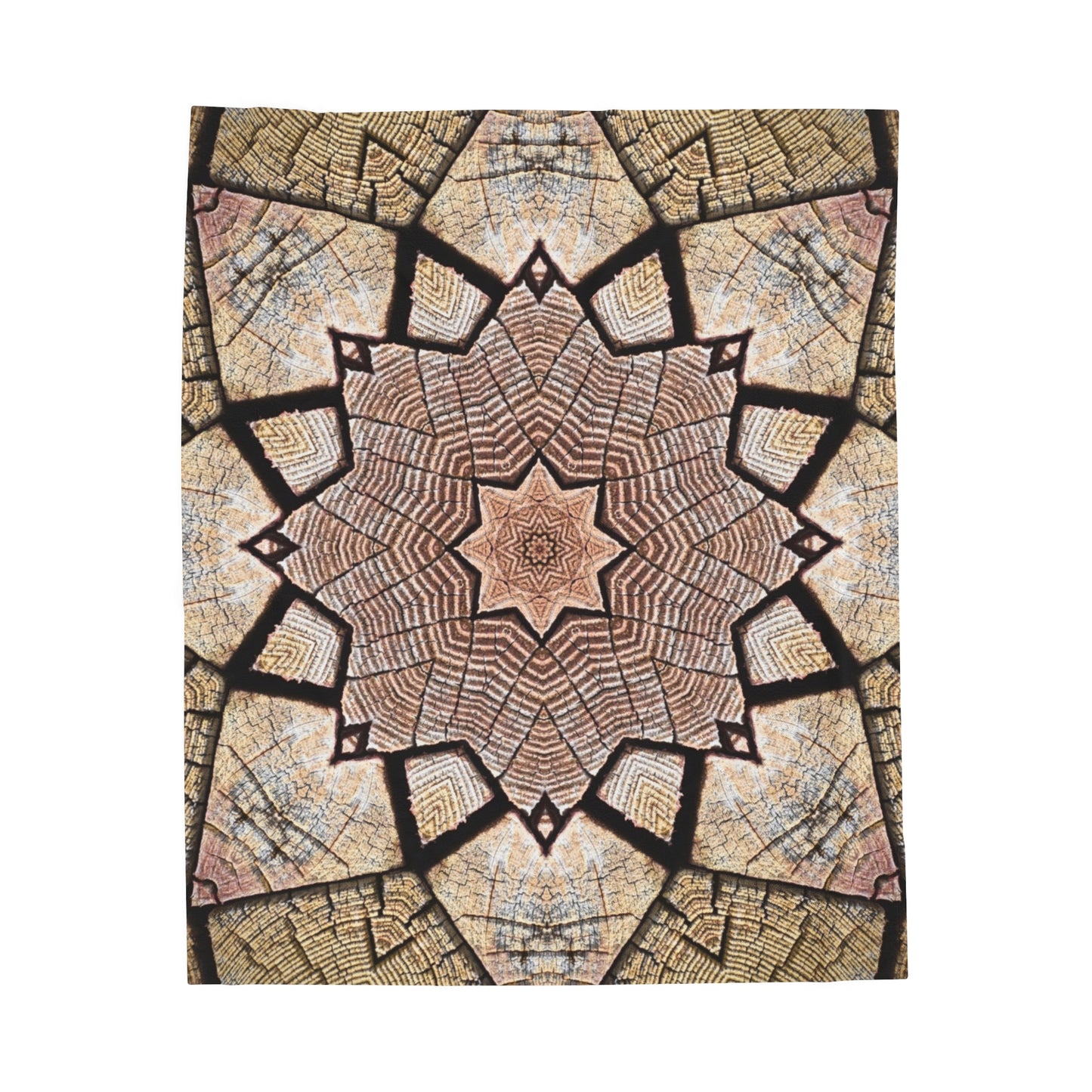 Brown Mandala - Inovax Velveteen Plush Blanket