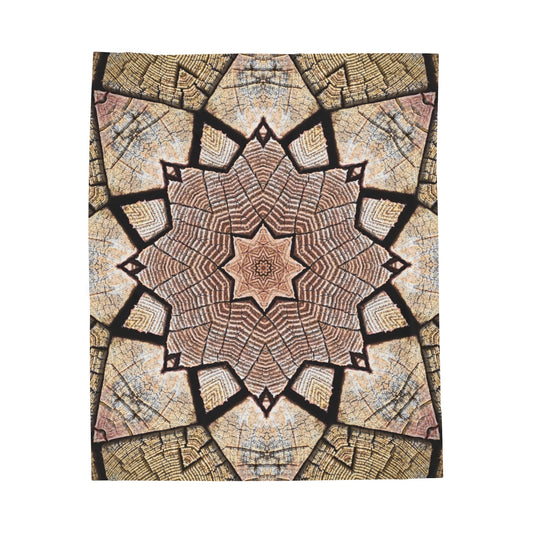 Brown Mandala - Inovax Velveteen Plush Blanket