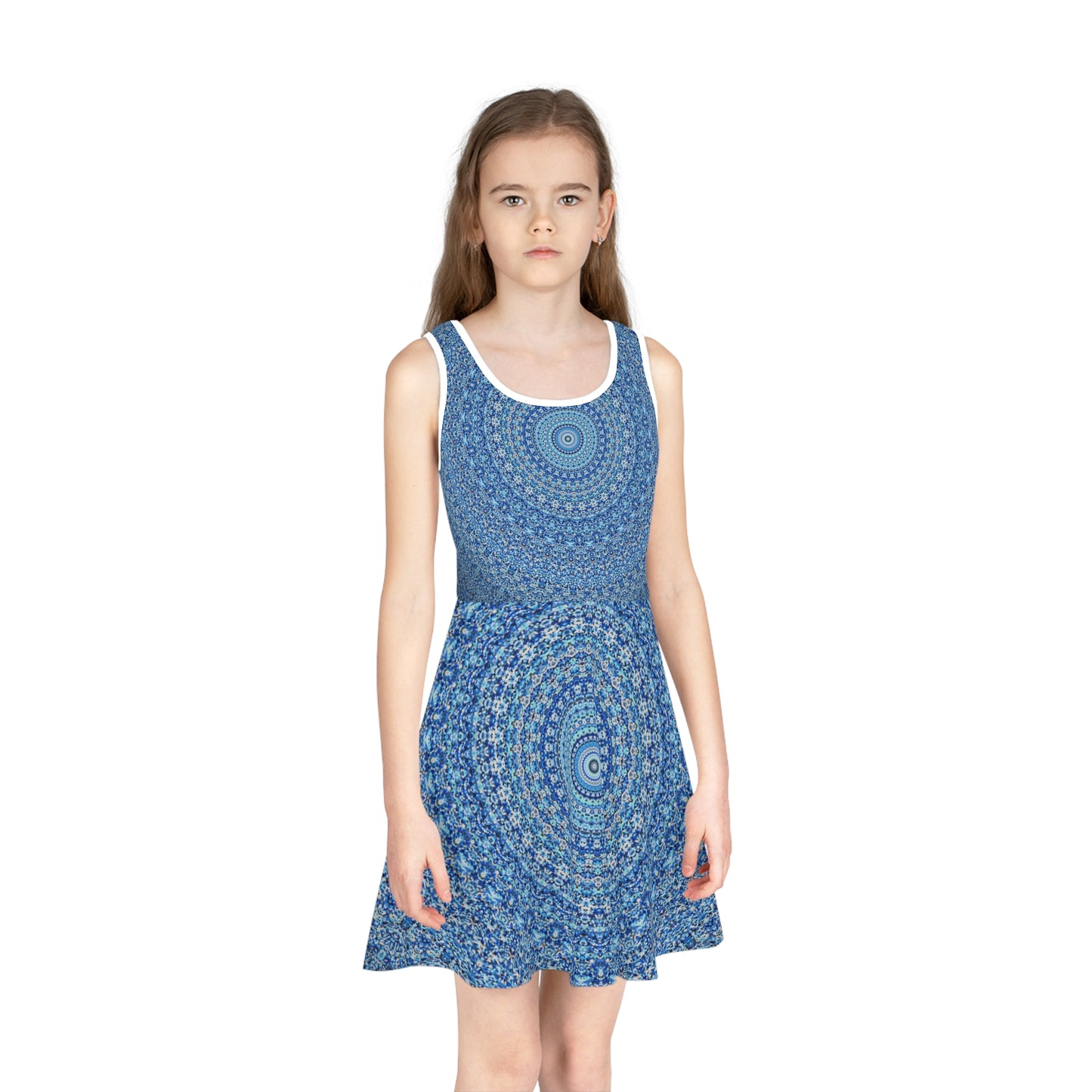 Blue Mandala - Inovax Girl's Sleeveless Sundress