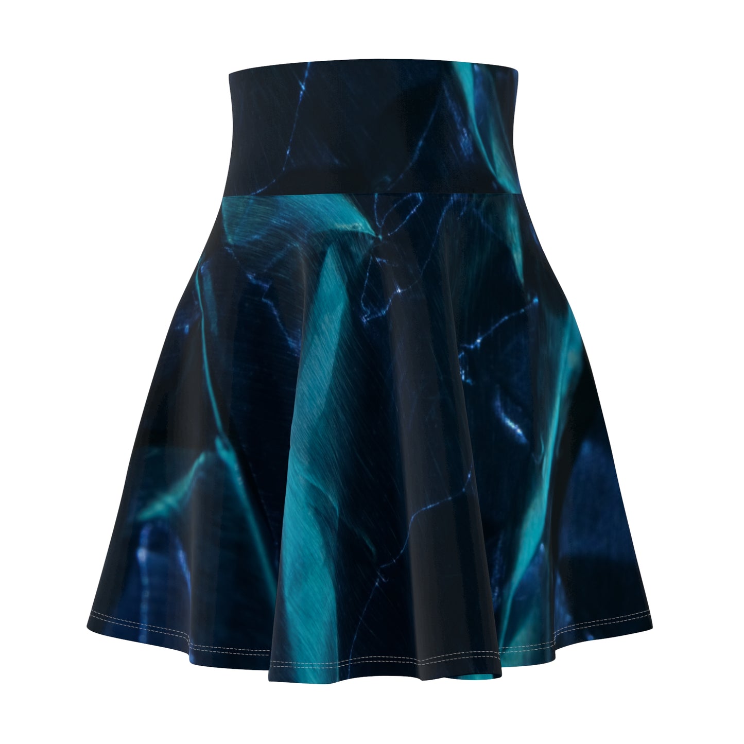 Blue Metalic - Inovax Woman's Skater Skirt