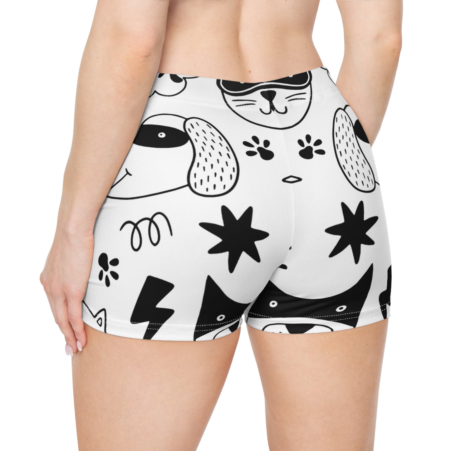 Doodle Chiens et Chats - Short Inovax pour Femme