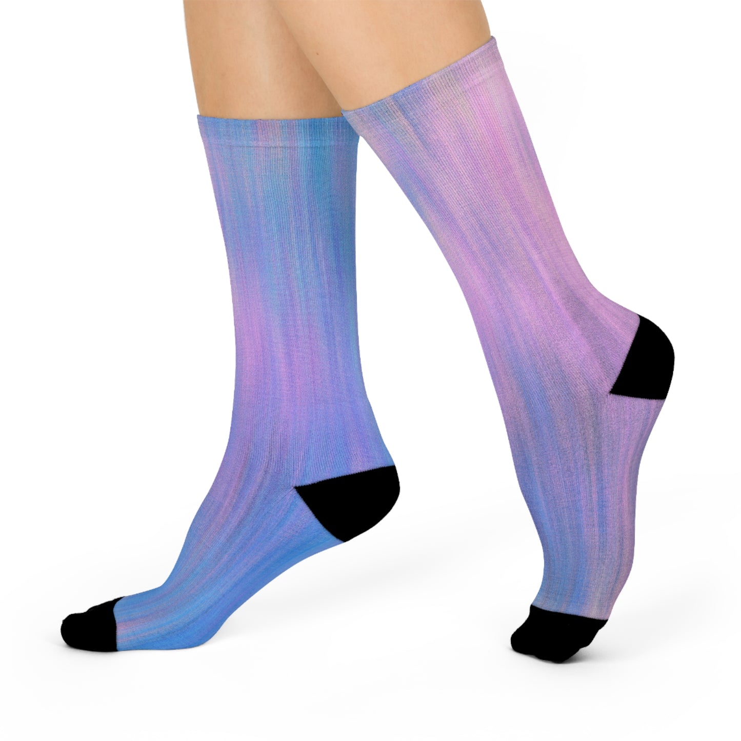 Blue & Purple Metalic - Inovax Cushioned Crew Socks