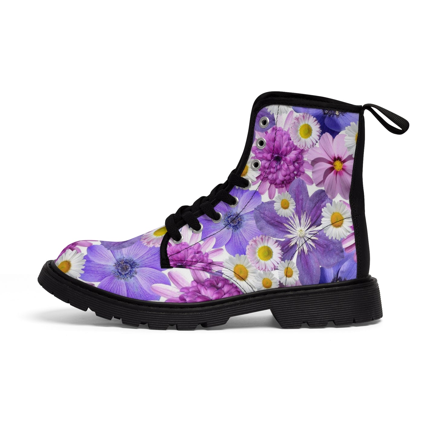 Flores Moradas - Botas de Lona Inovax Mujer