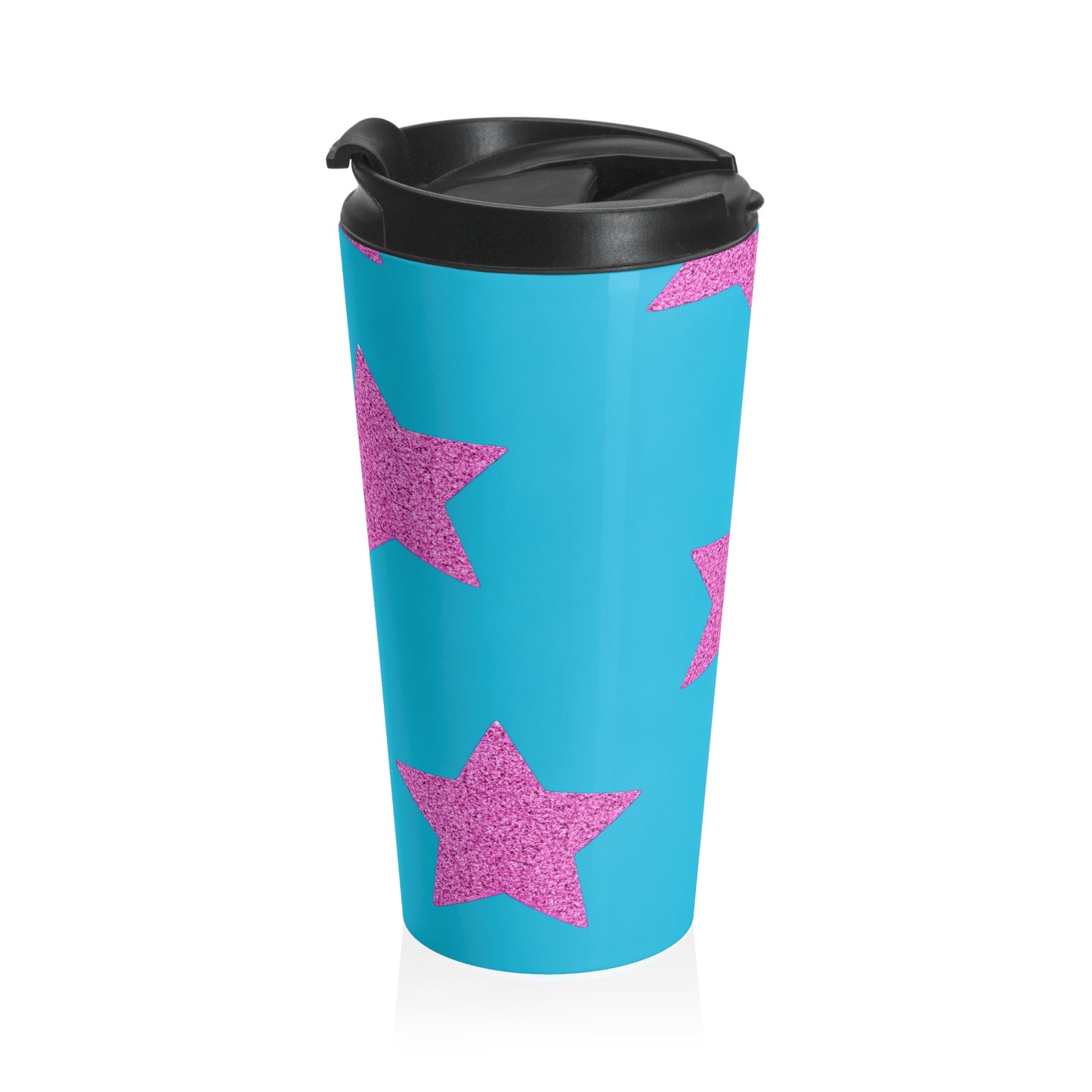 Pink Stars - Inovax Stainless Steel Travel Mug