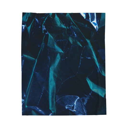 Blue Metalic - Inovax Velveteen Plush Blanket