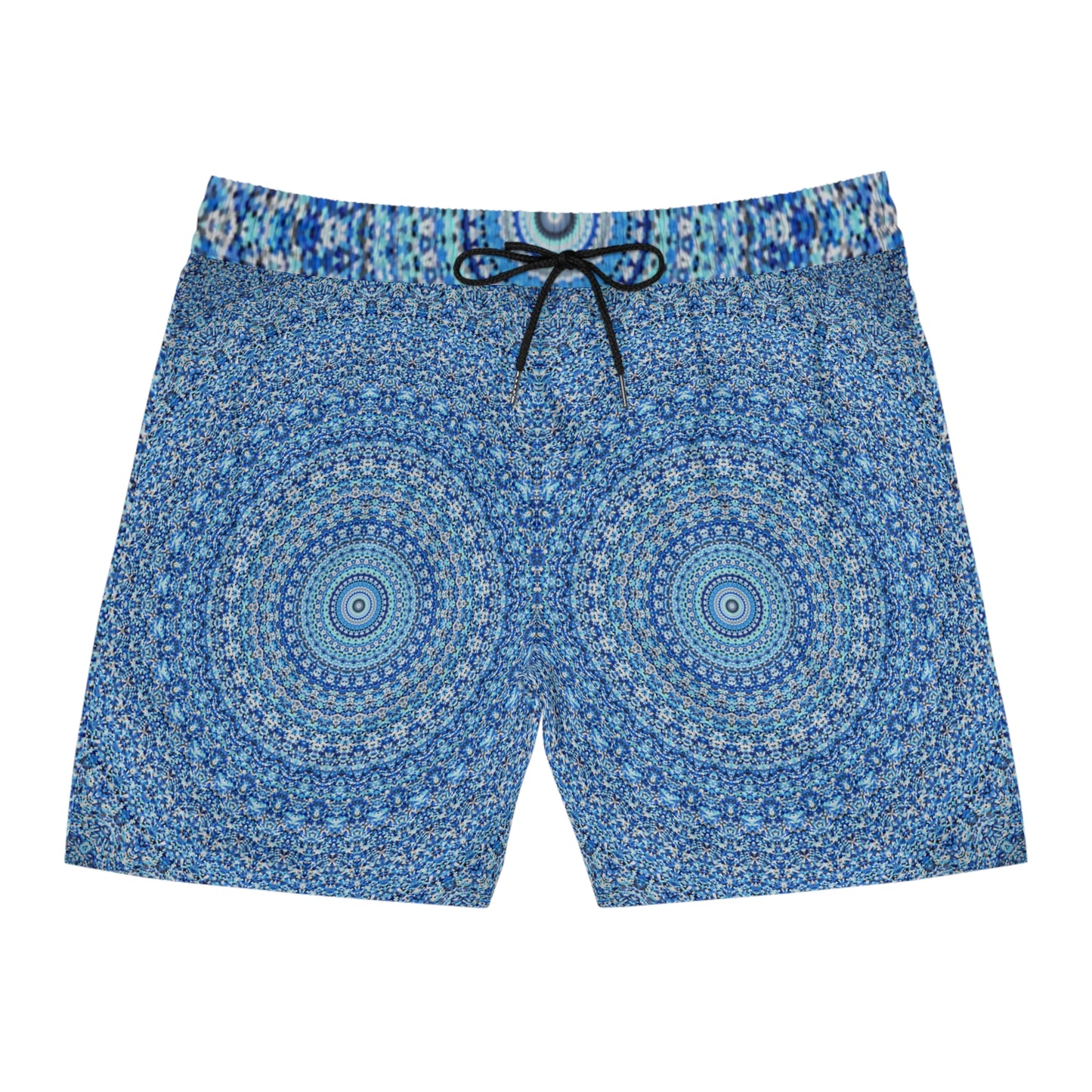 Mandala bleu - Short de bain mi-long pour homme Inovax