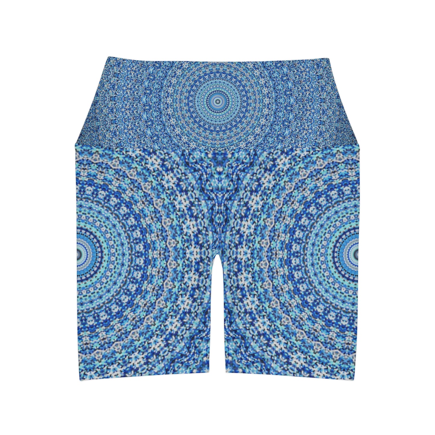 Mandala azul - Leggings de yoga de cintura alta Inovax