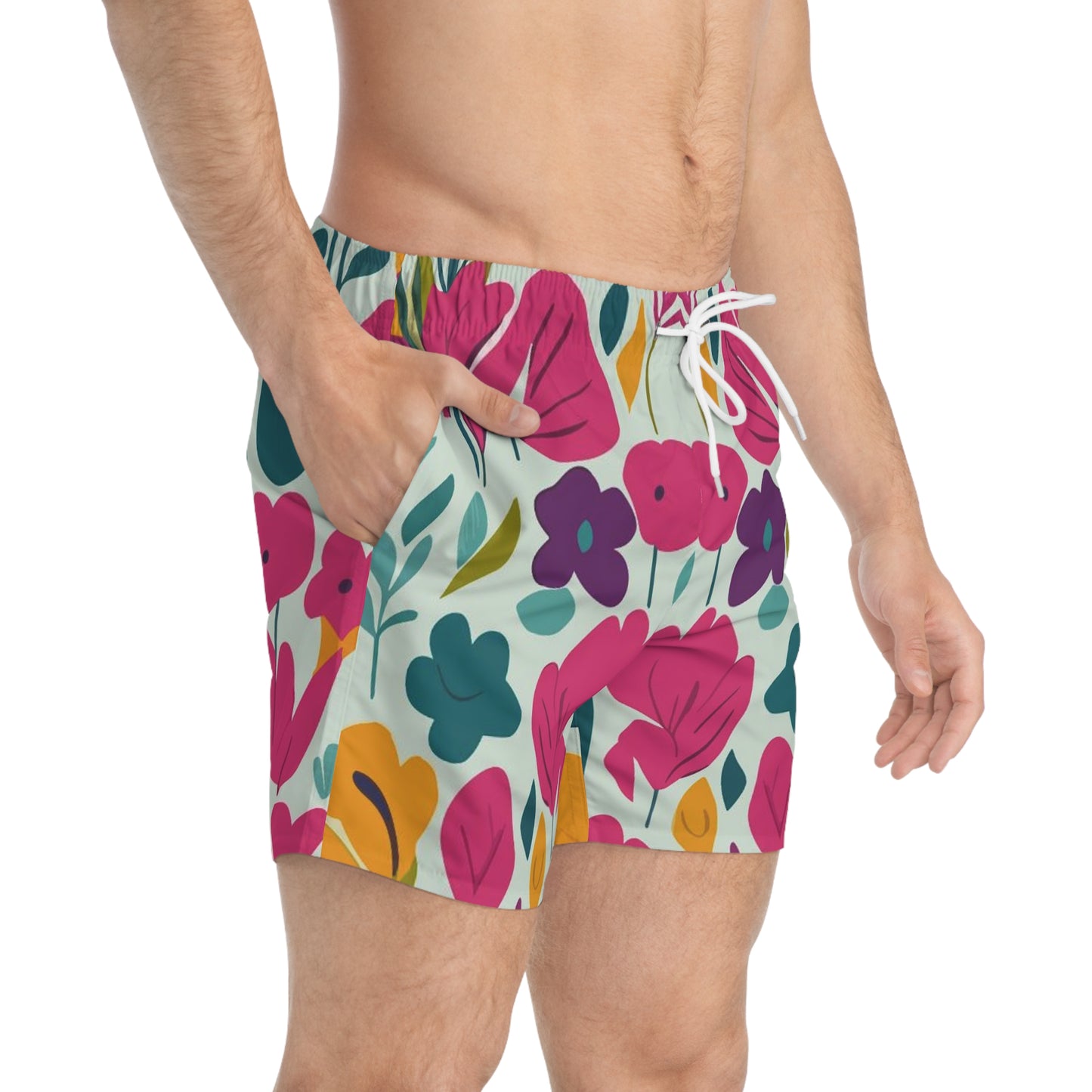 Light flowers - Inovax Swim Trunks