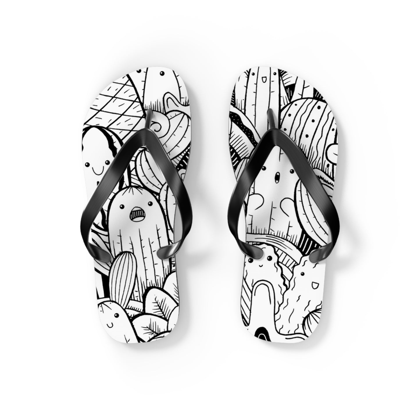 Doodle Cactus - Inovax Flip Flops