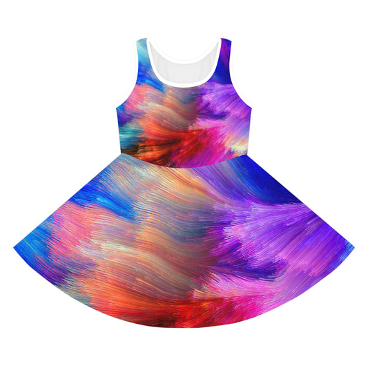 Neon Splash - Inovax Girl's Sleeveless Sundress