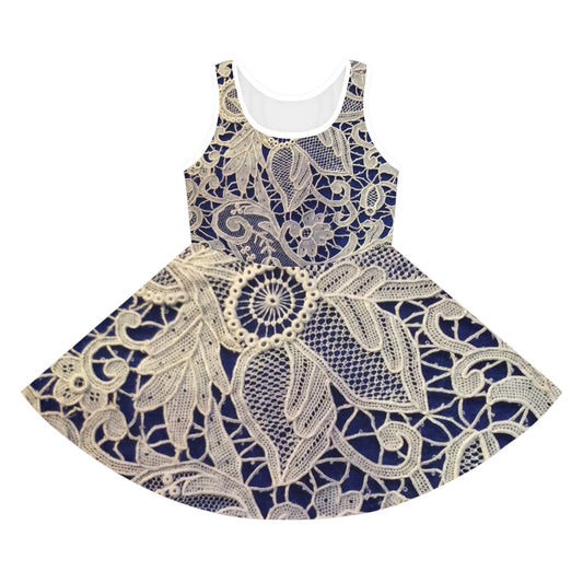 Golden and Blue - Inovax Girl's Sleeveless Sundress