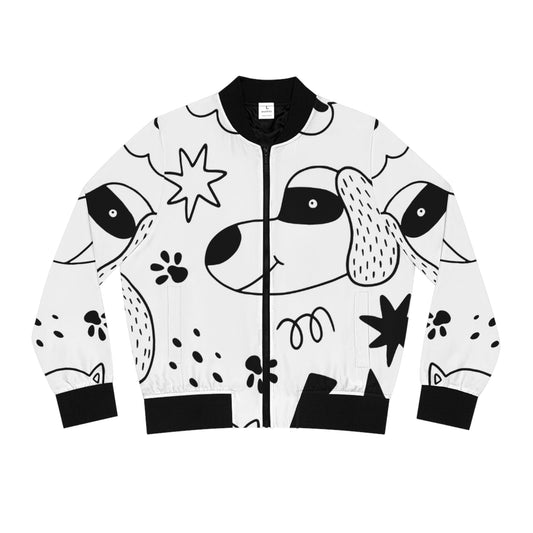 Doodle Dogs & Cats - Inovax Women's Bomber Jacket