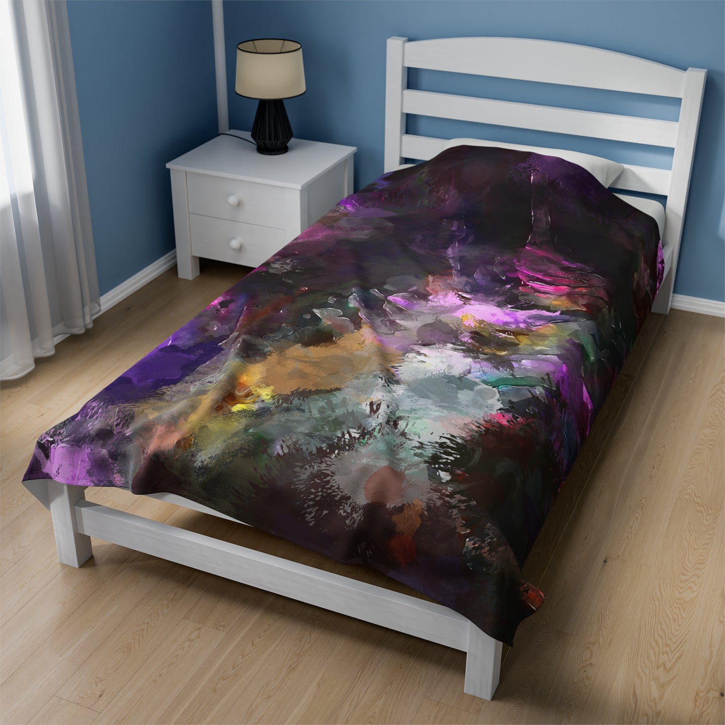 Purple Painting - Inovax Velveteen Plush Blanket