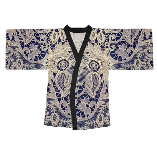 Golden and Blue - Inovax Long Sleeve Kimono Robe