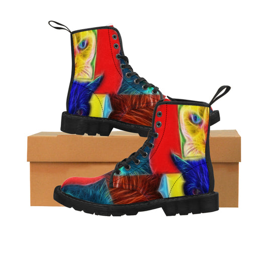 Pop Cats - Bottes en toile pour femme Inovax