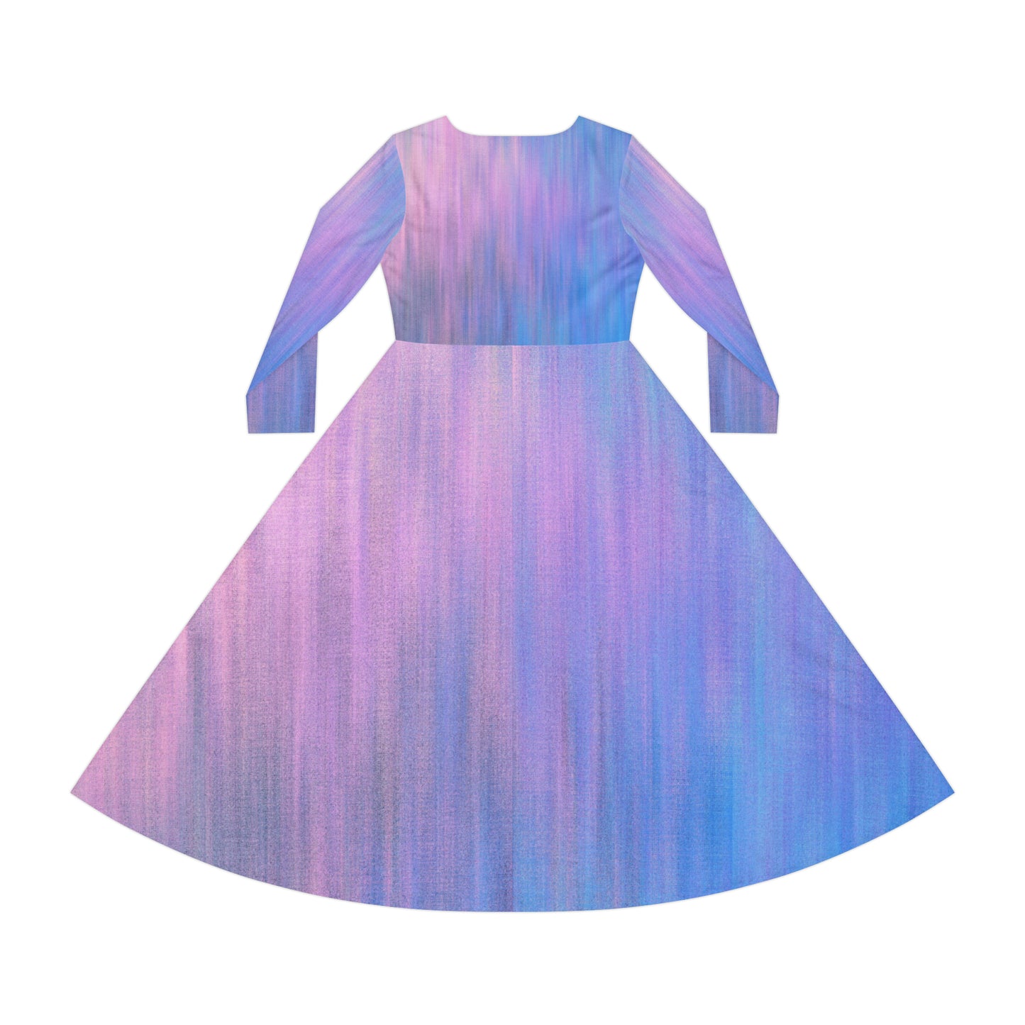 Azul y Morado Metálico - Vestido de Danza de Manga Larga para Mujer Inovax