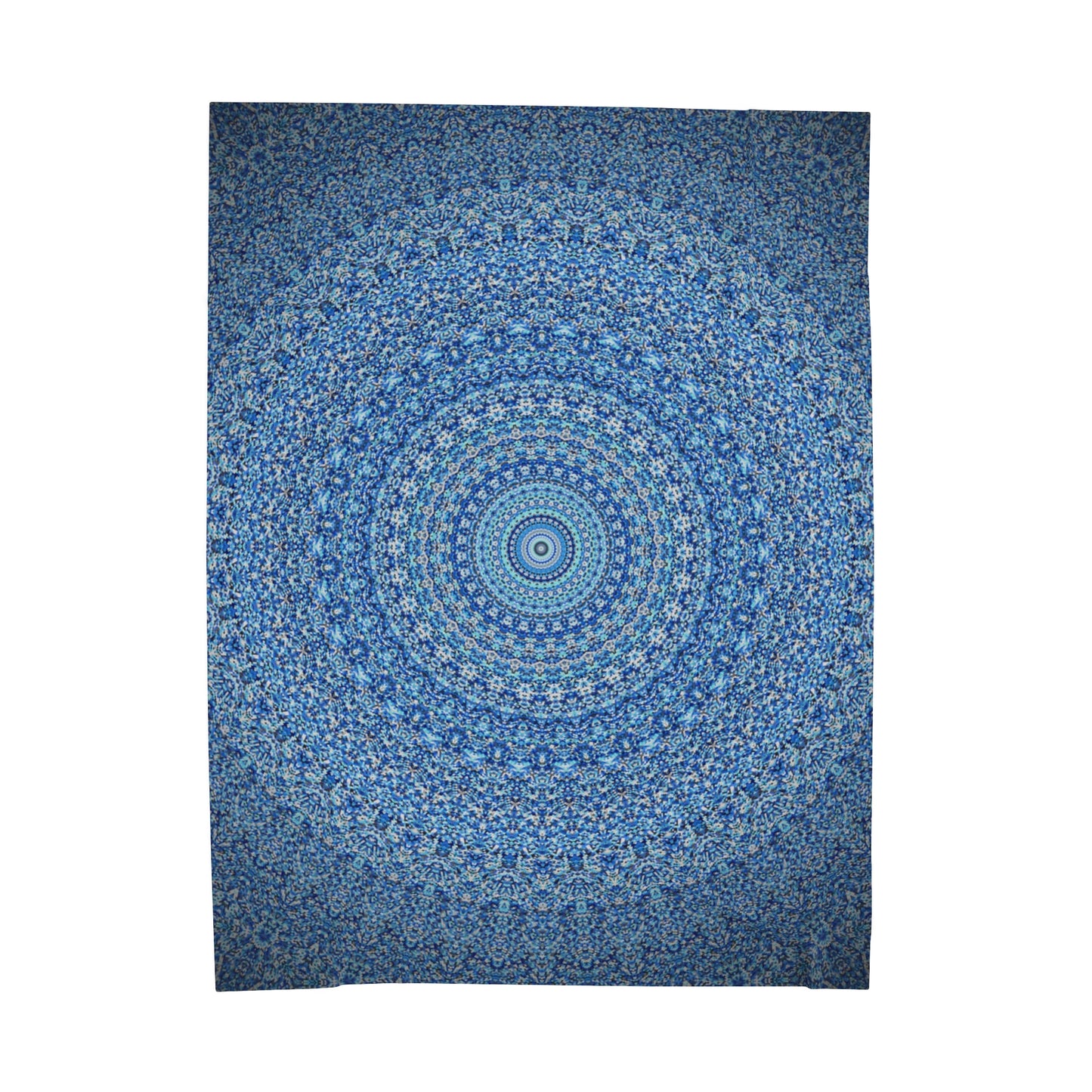 Blue Mandala - Inovax Velveteen Plush Blanket