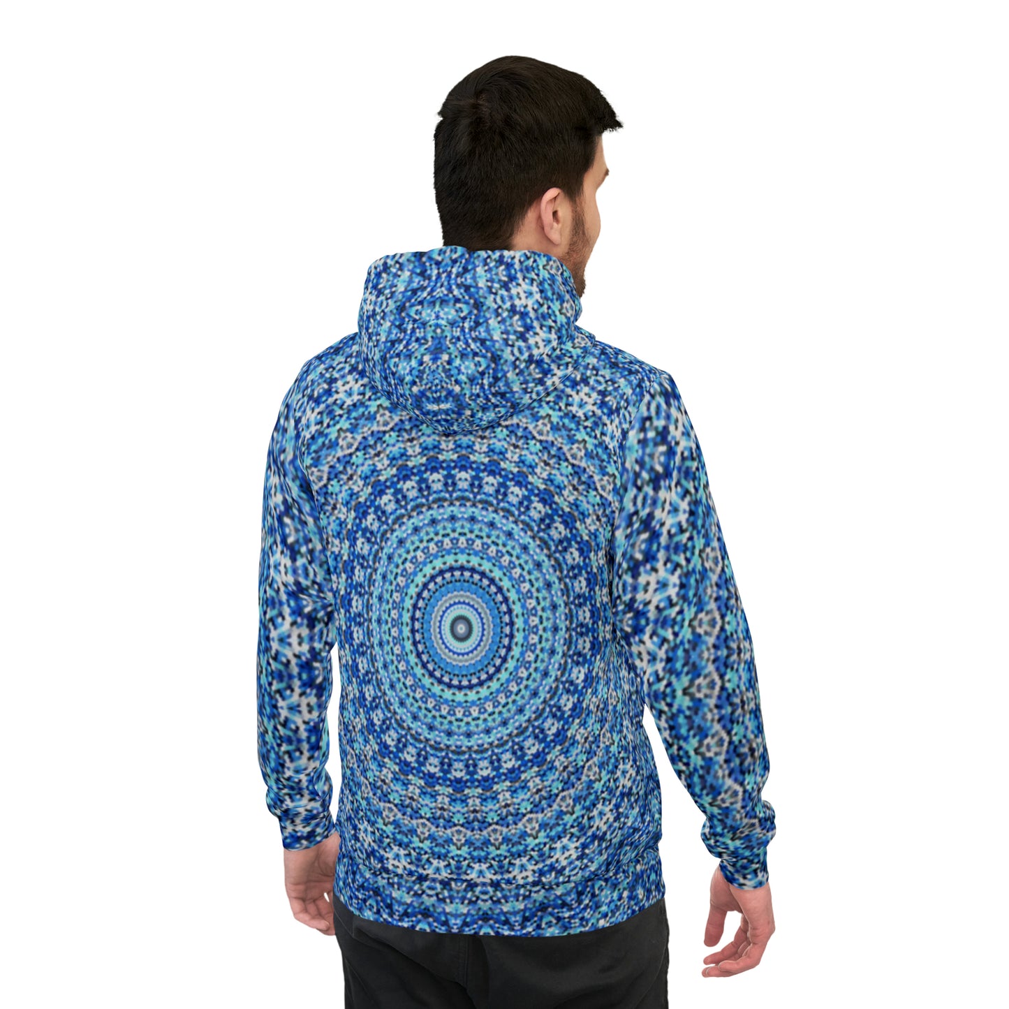 Mandala bleu - Sweat à capuche Inovax Athletic