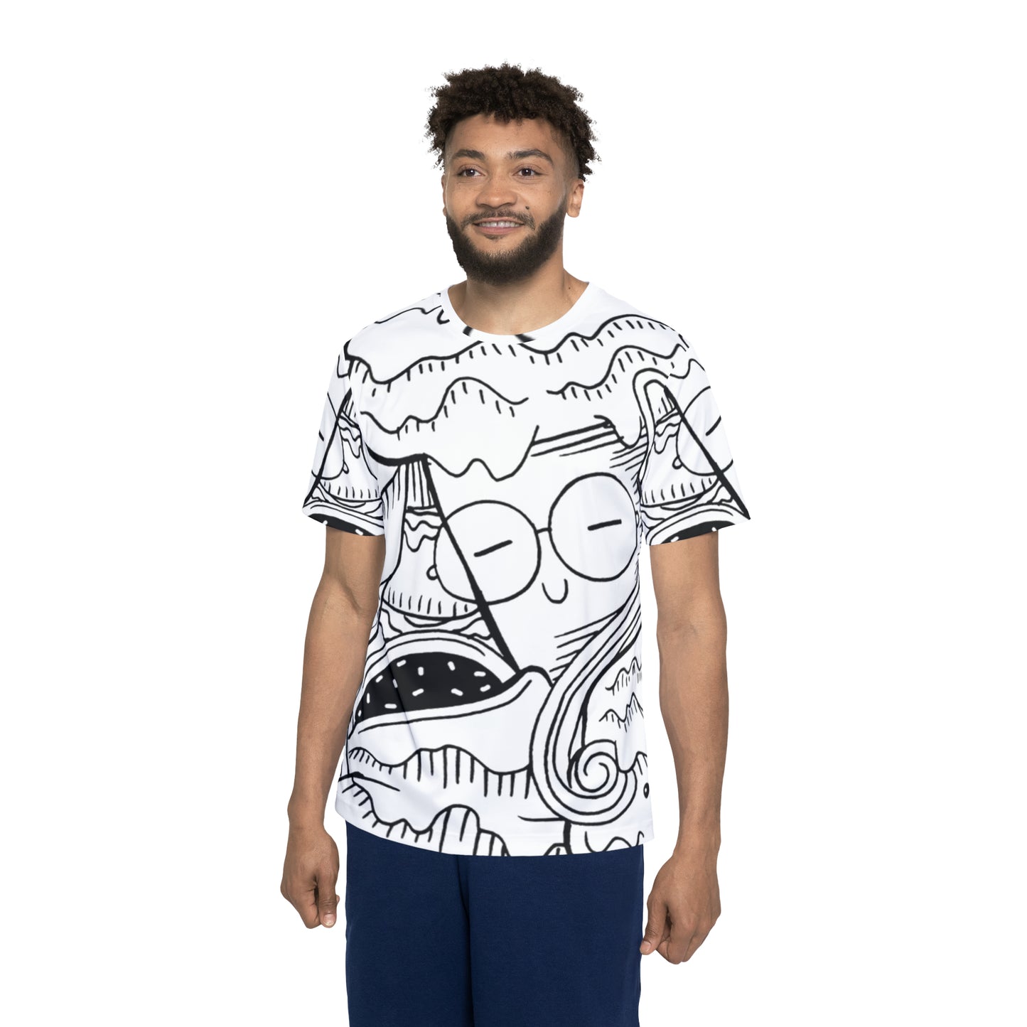 Doodle Icecream - Camiseta deportiva para hombre Inovax