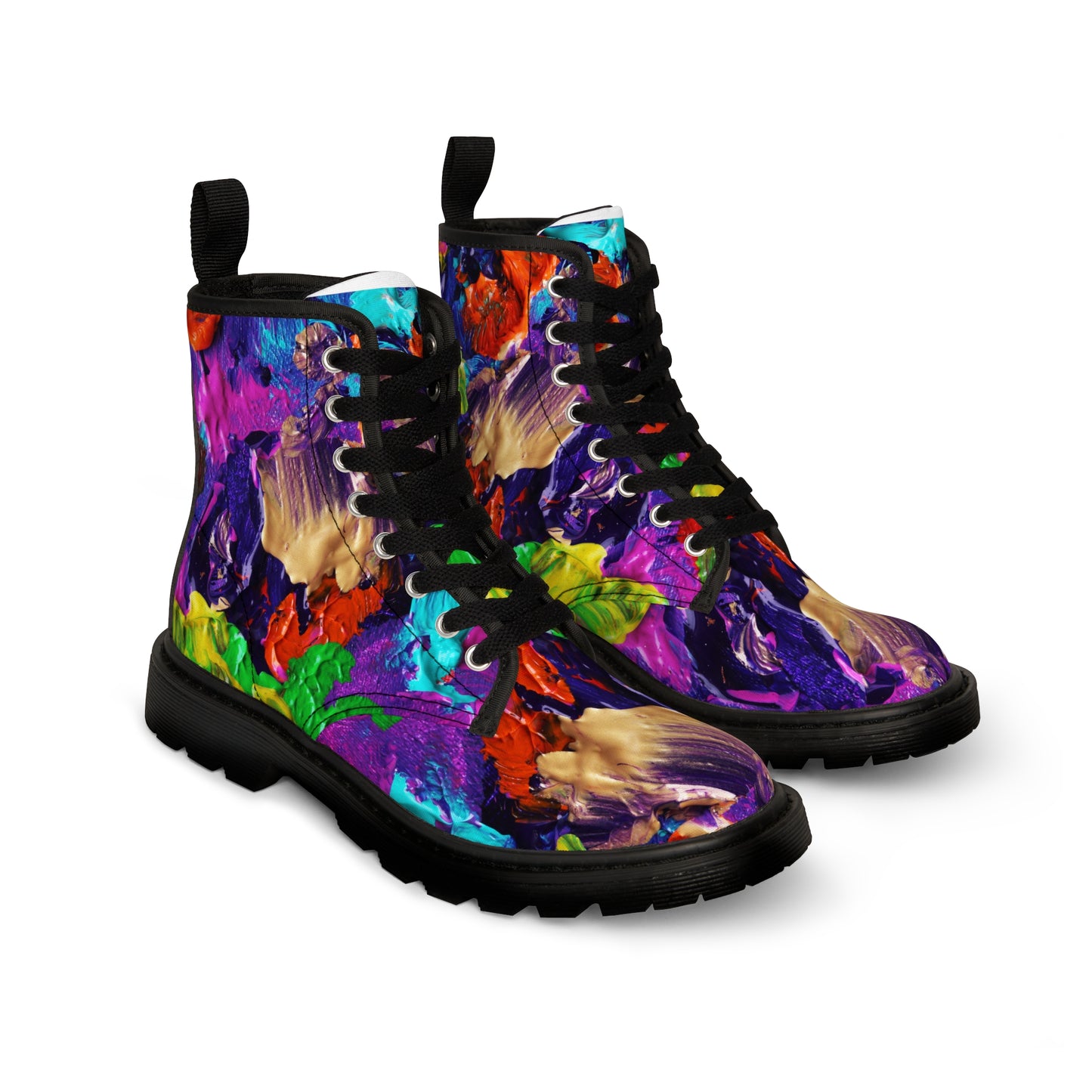 Color Paintings - Inovax Woman's Canvas Boots