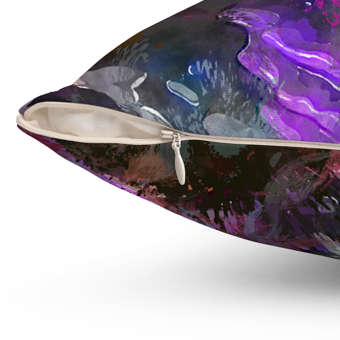 Purple Painting - Inovax Spun Polyester Square Pillow