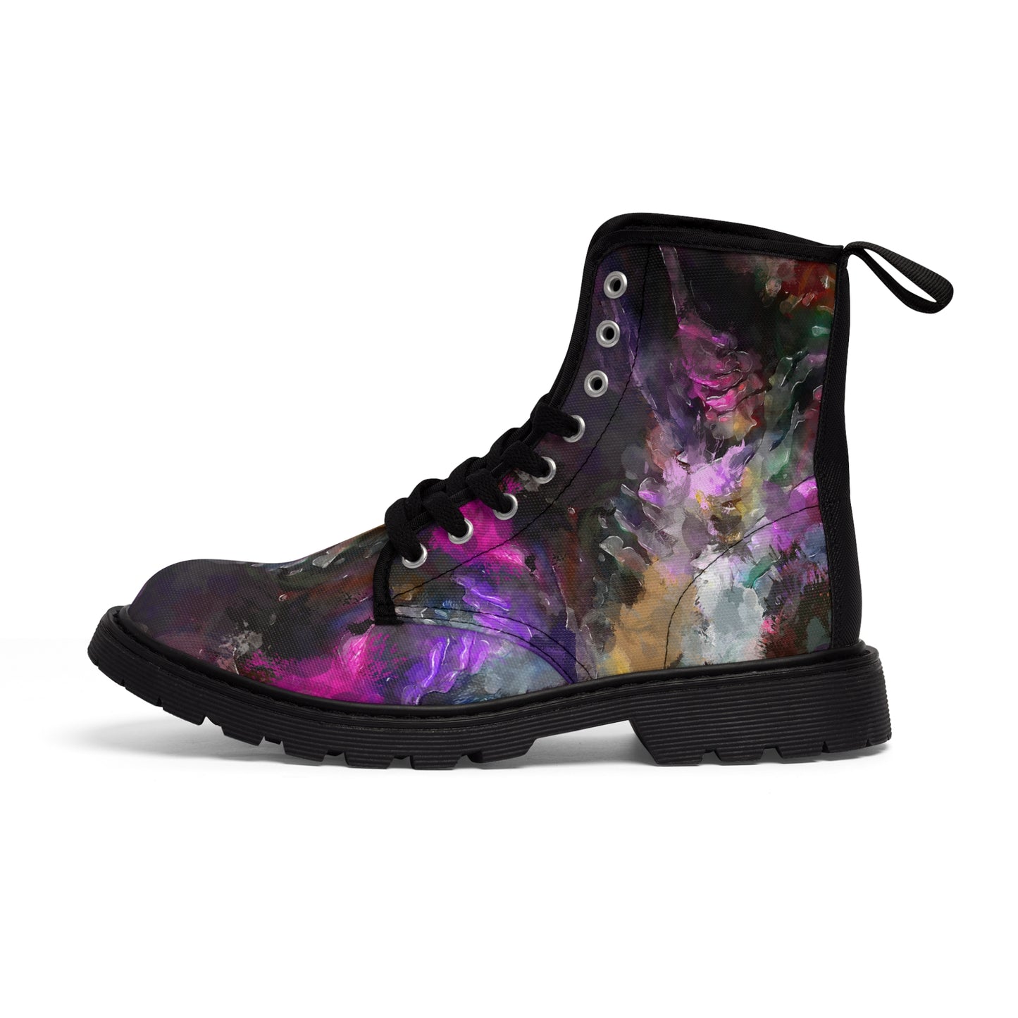 Purple Painting - Inovax Woman's Canvas Boots