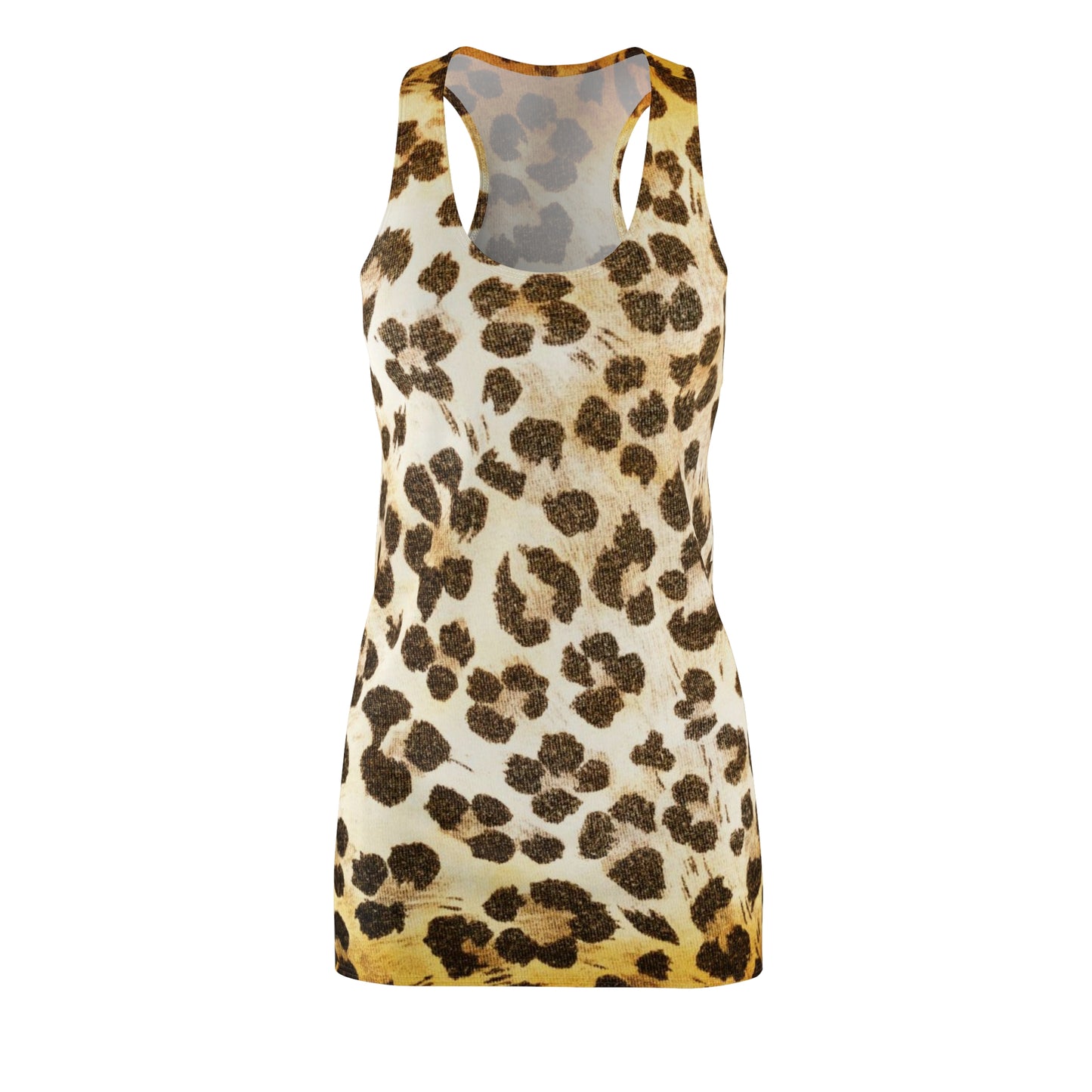 Cheetah - Vestido con espalda cruzada cortado y cosido para mujer Inovax