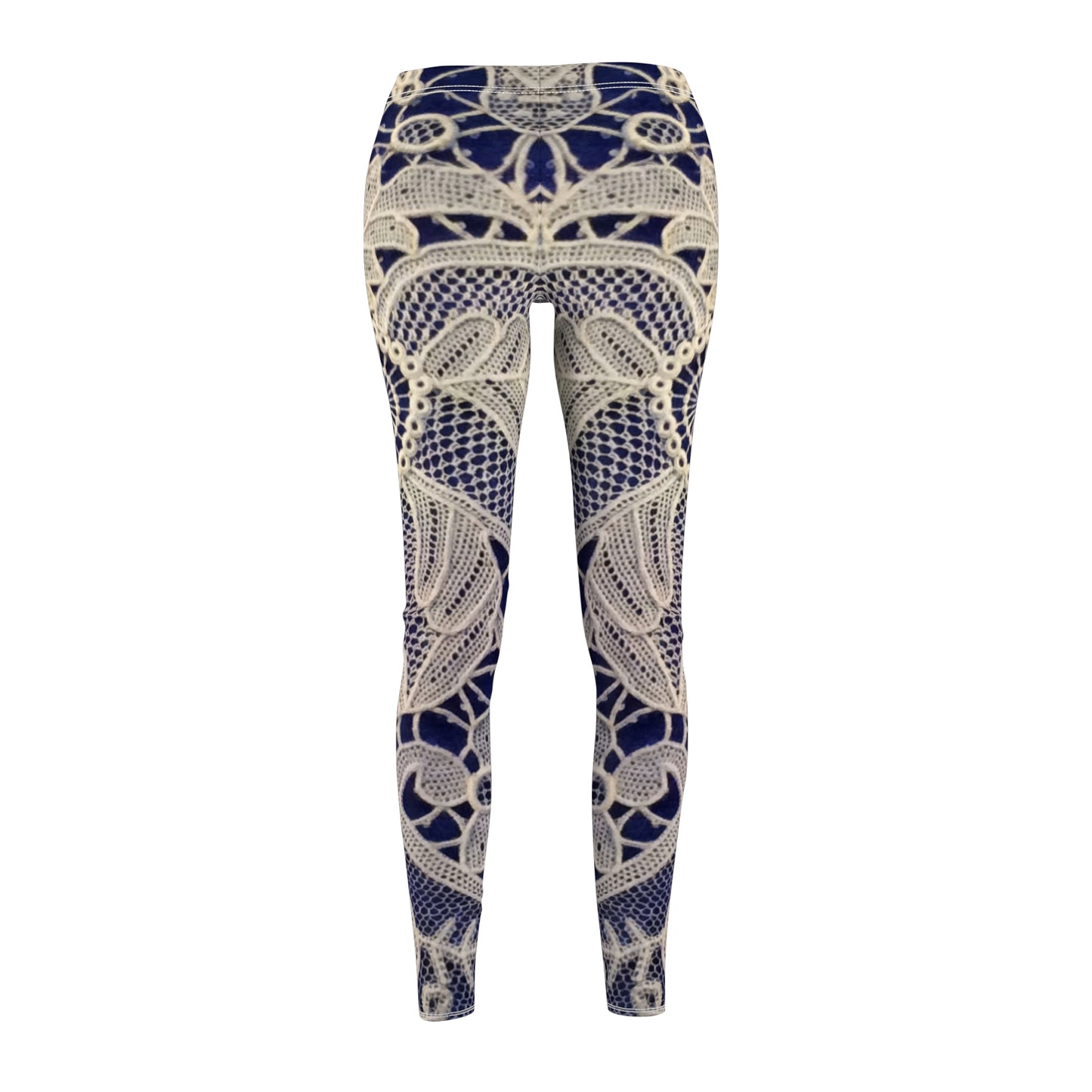 Dorado y Azul - Leggings Casual Inovax corte y costura mujer