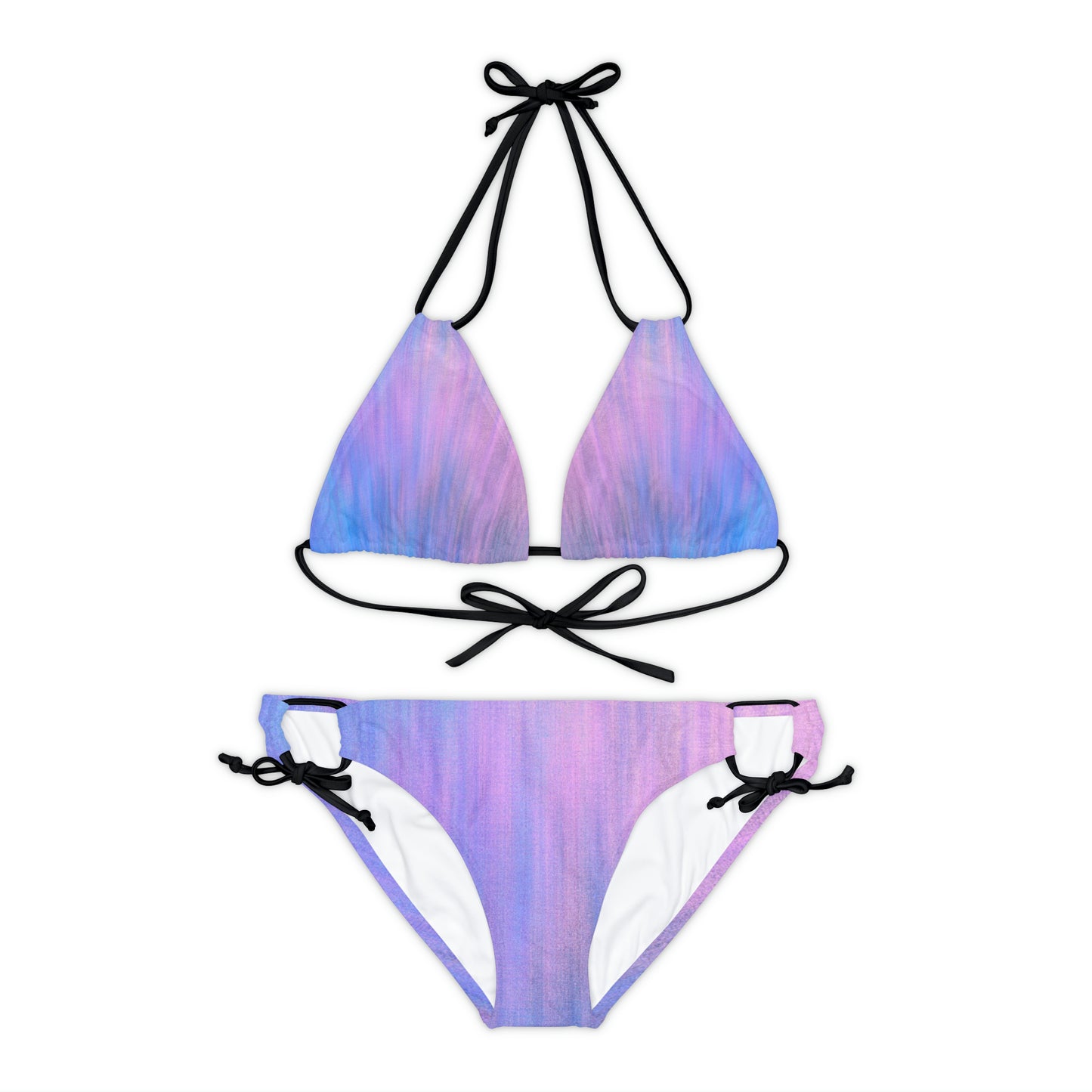 Bleu et violet métallisé - Ensemble de bikini à bretelles Inovax