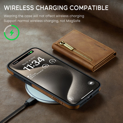 Étui de téléphone avec chargeur sans fil, porte-carte magnétique, pochette de protection