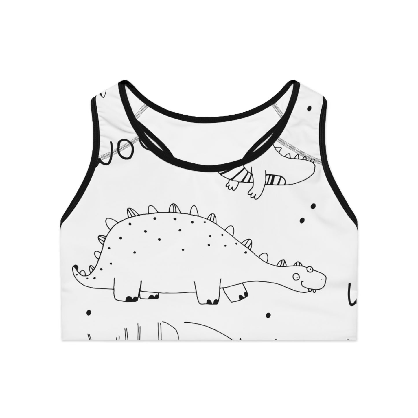 Doodle Dinosours - Inovax Sports Bra