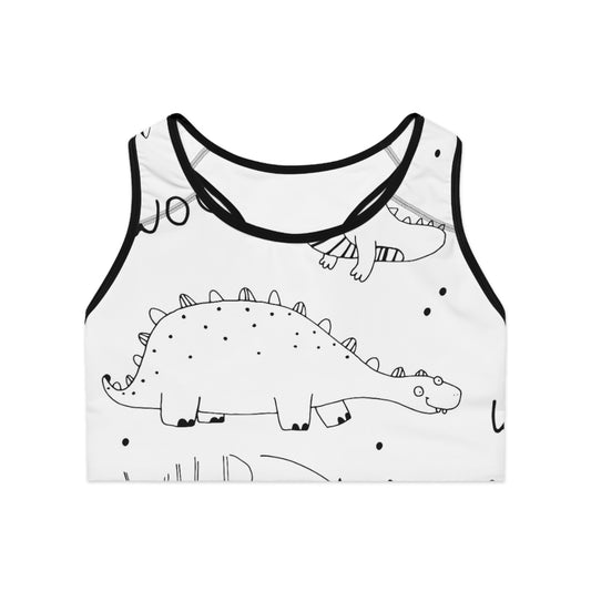 Doodle Dinosaures - Soutien-gorge de sport Inovax