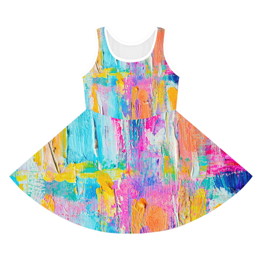 Couleurs pastel - Robe d'été sans manches pour fille Inovax