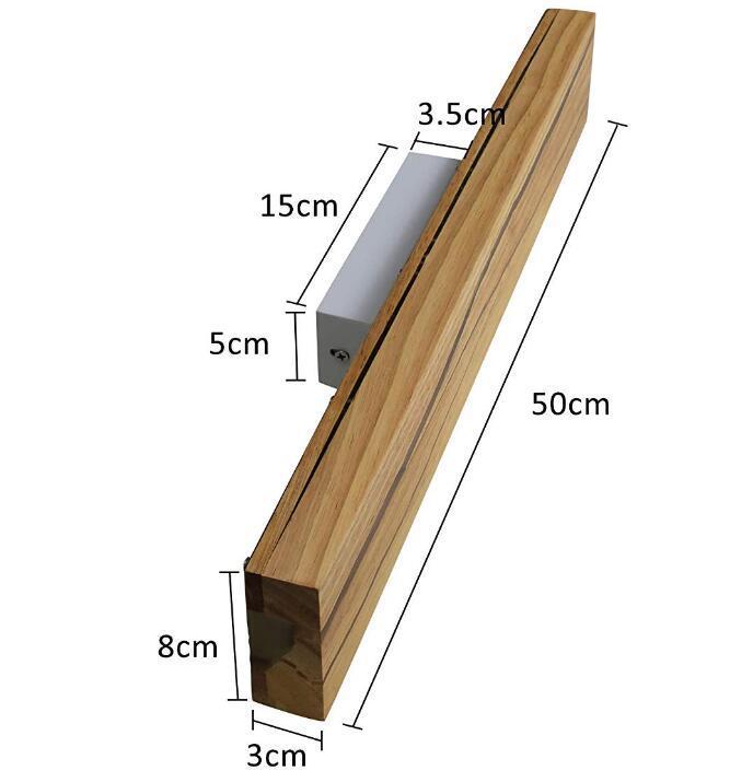 Applique murale couleur grain de bois rotative