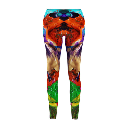 Pinturas de colores - Inovax Leggings casuales de corte y costura para mujer