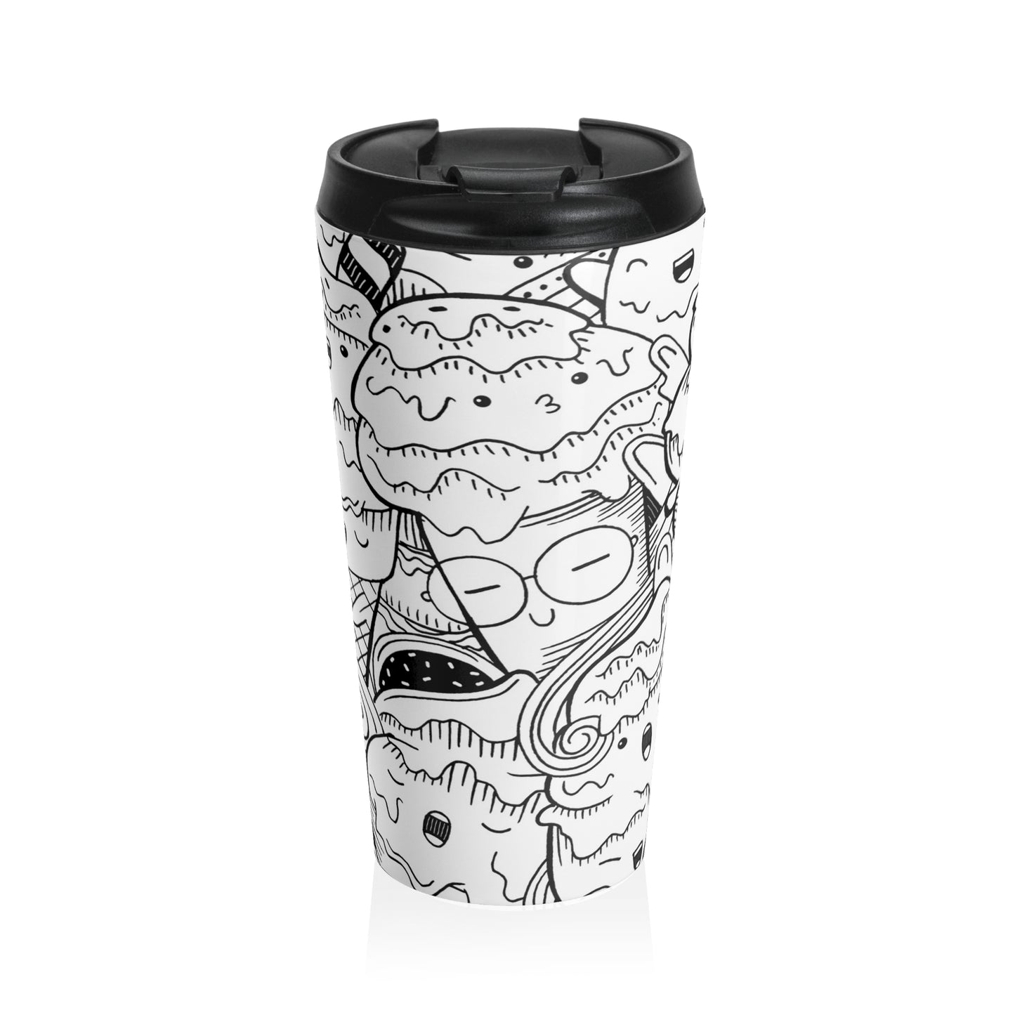 Doodle Icecream - Tasse de voyage en acier inoxydable Inovax