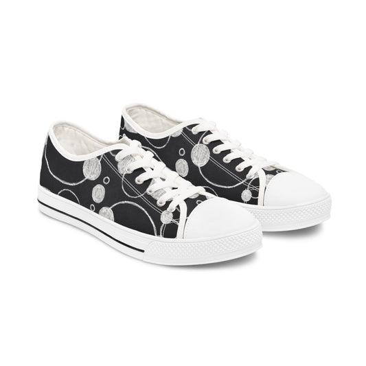 Black Dots - Inovax Woman's Low Top Sneakers