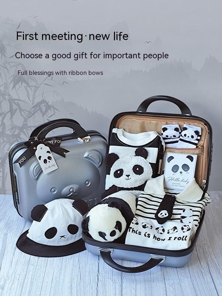 Paquete de regalo para bebé Panda Traje de algodón puro para las cuatro estaciones