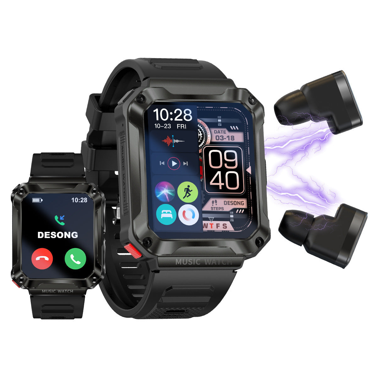 V60 montre intelligente Bluetooth appelant écran 139 pouces fréquence cardiaque pression artérielle surveillance du sommeil sport