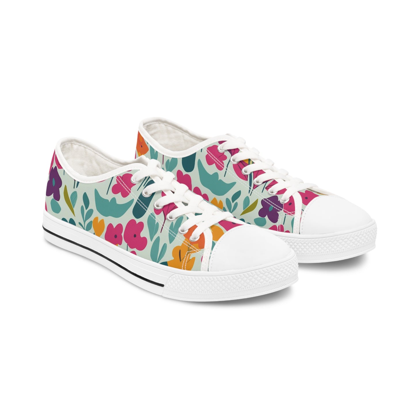 Fleurs claires - Baskets basses pour femme Inovax