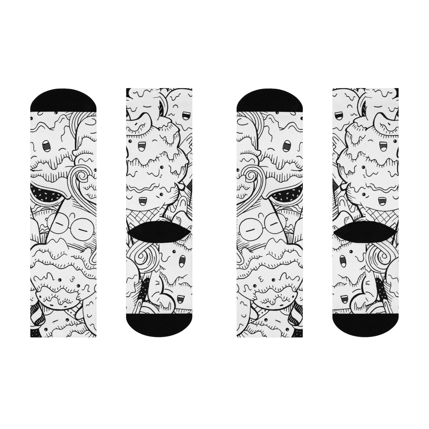 Doodle Icecream - Inovax Cushioned Crew Socks