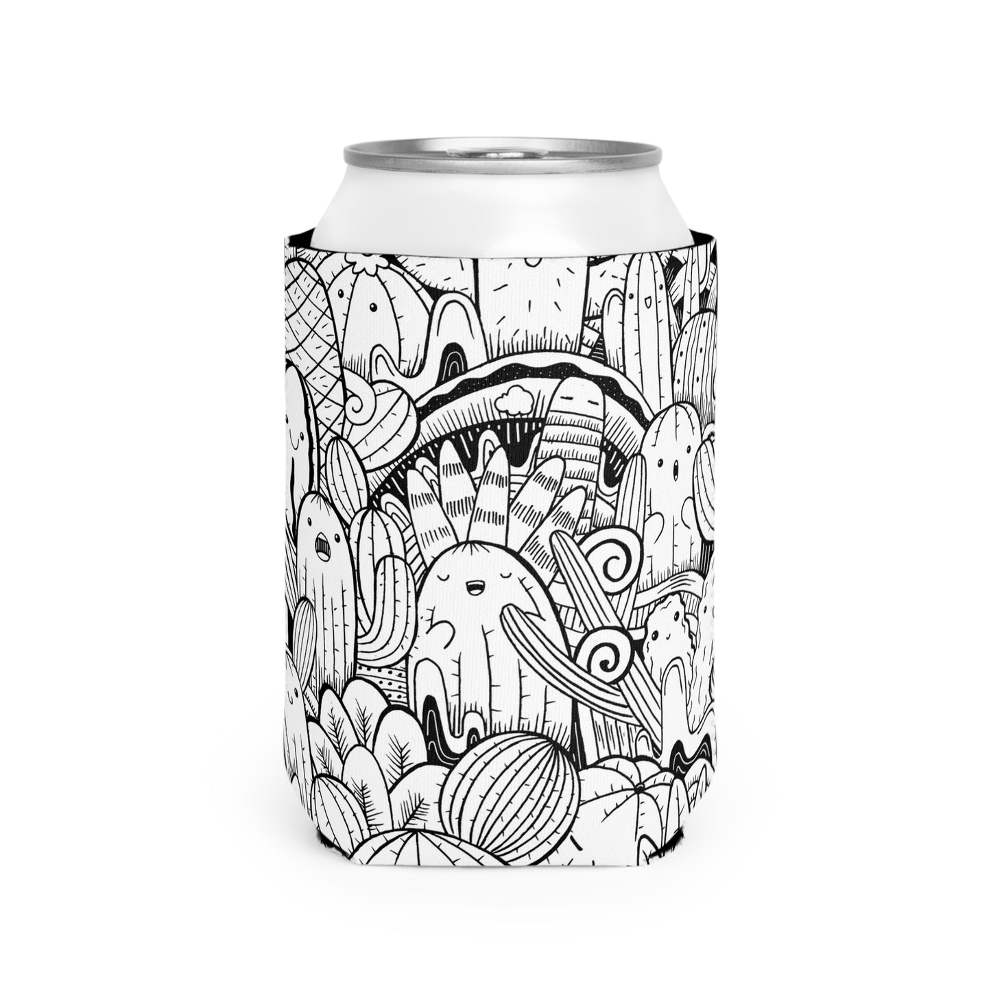 Doodle Cactus - Funda enfriadora de latas Inovax