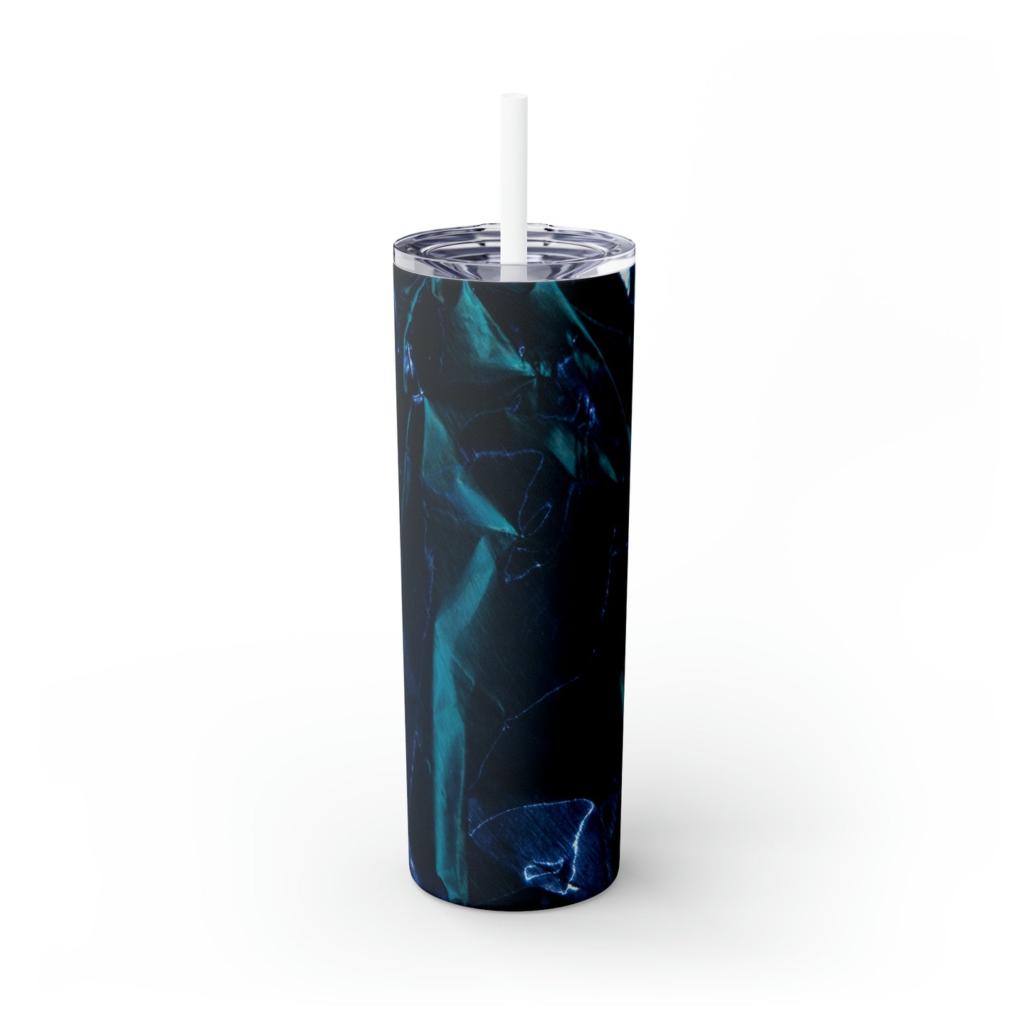 Bleu métallisé - Inovax Maars® Skinny Tumbler avec paille 20oz