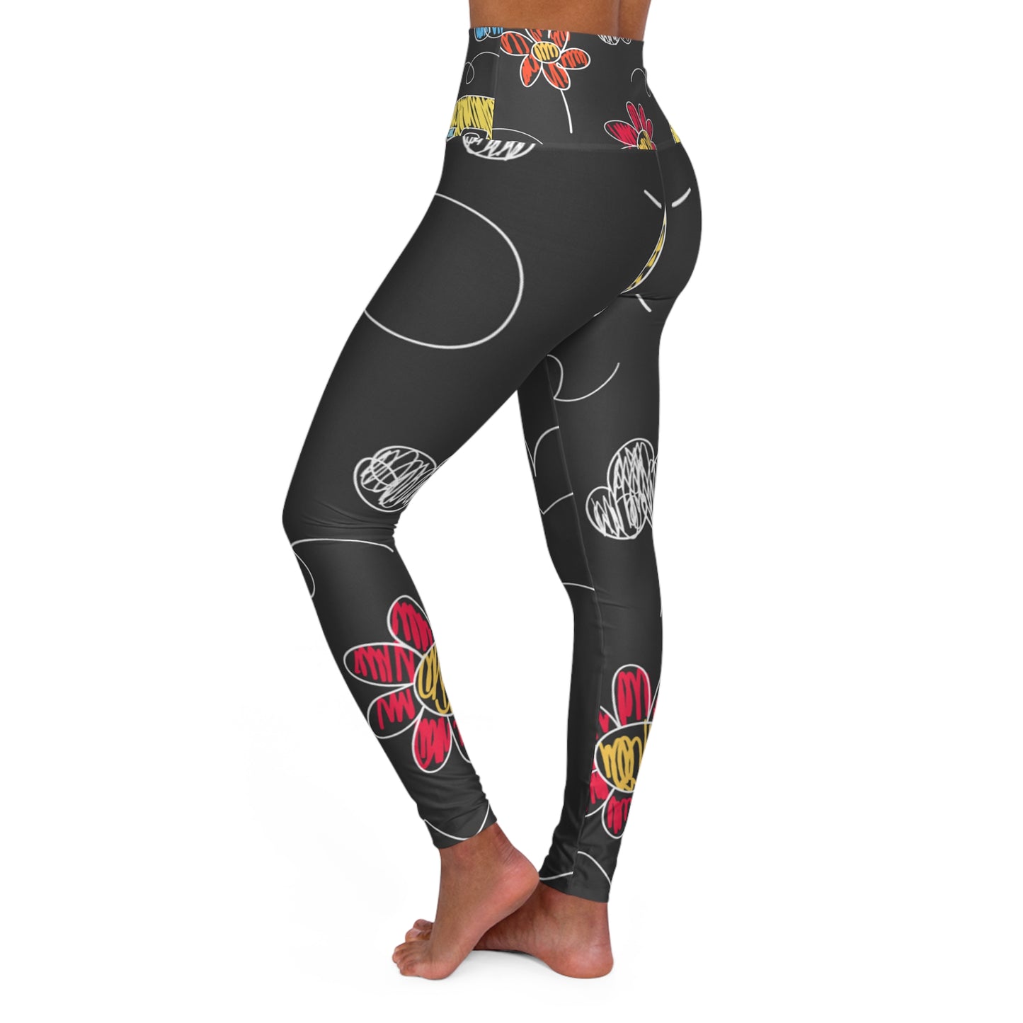 Kids Doodle Playground - Leggings de yoga de cintura alta Inovax