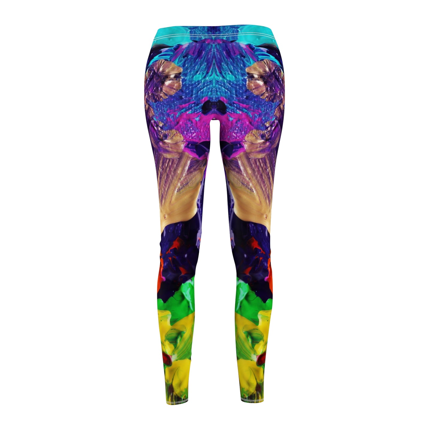 Pinturas de colores - Inovax Leggings casuales de corte y costura para mujer