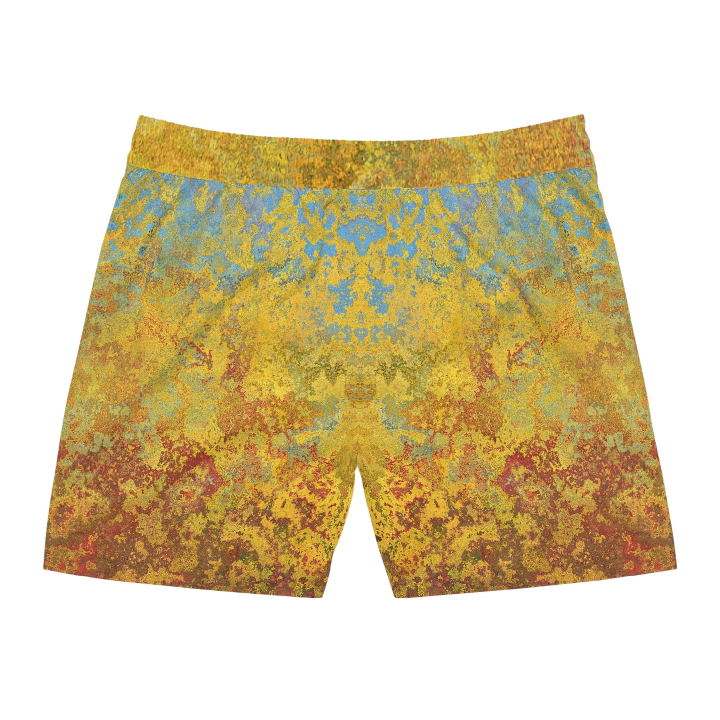 Gold and blue spots - Inovax Men's Mid-Length Swim Shorts