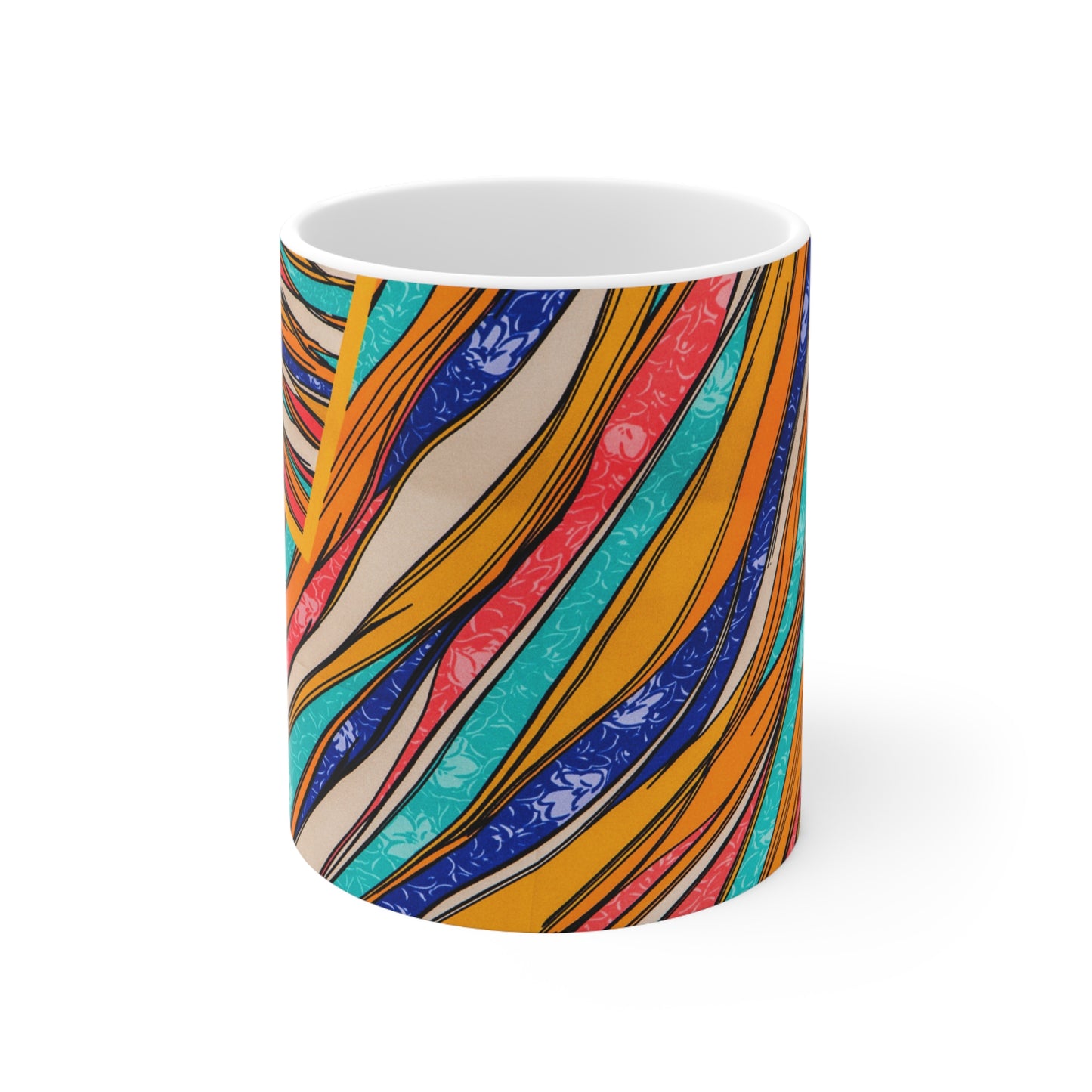 Pincelada de color - Taza de cerámica Inovax 11oz