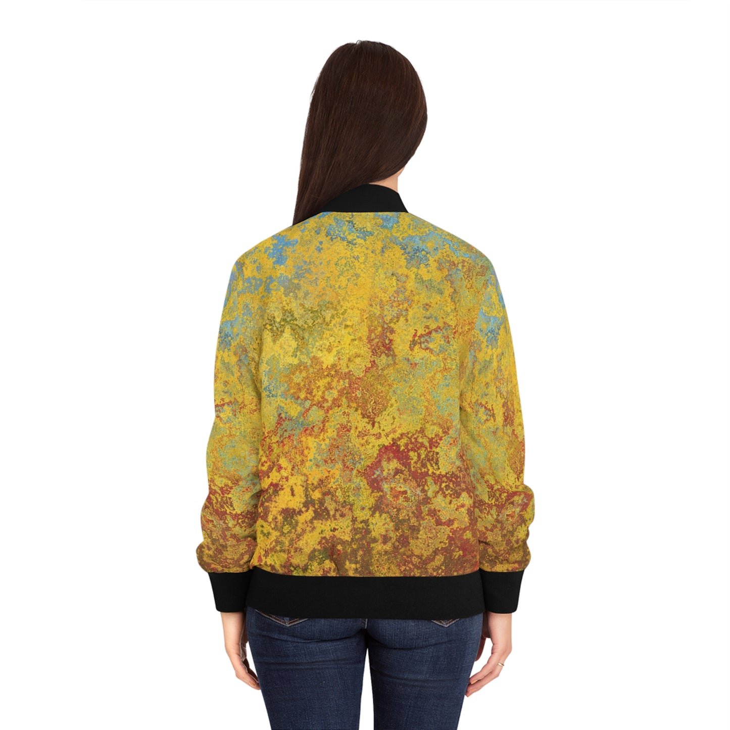 Gold and blue spots - Inovax Women's Bomber Jacket