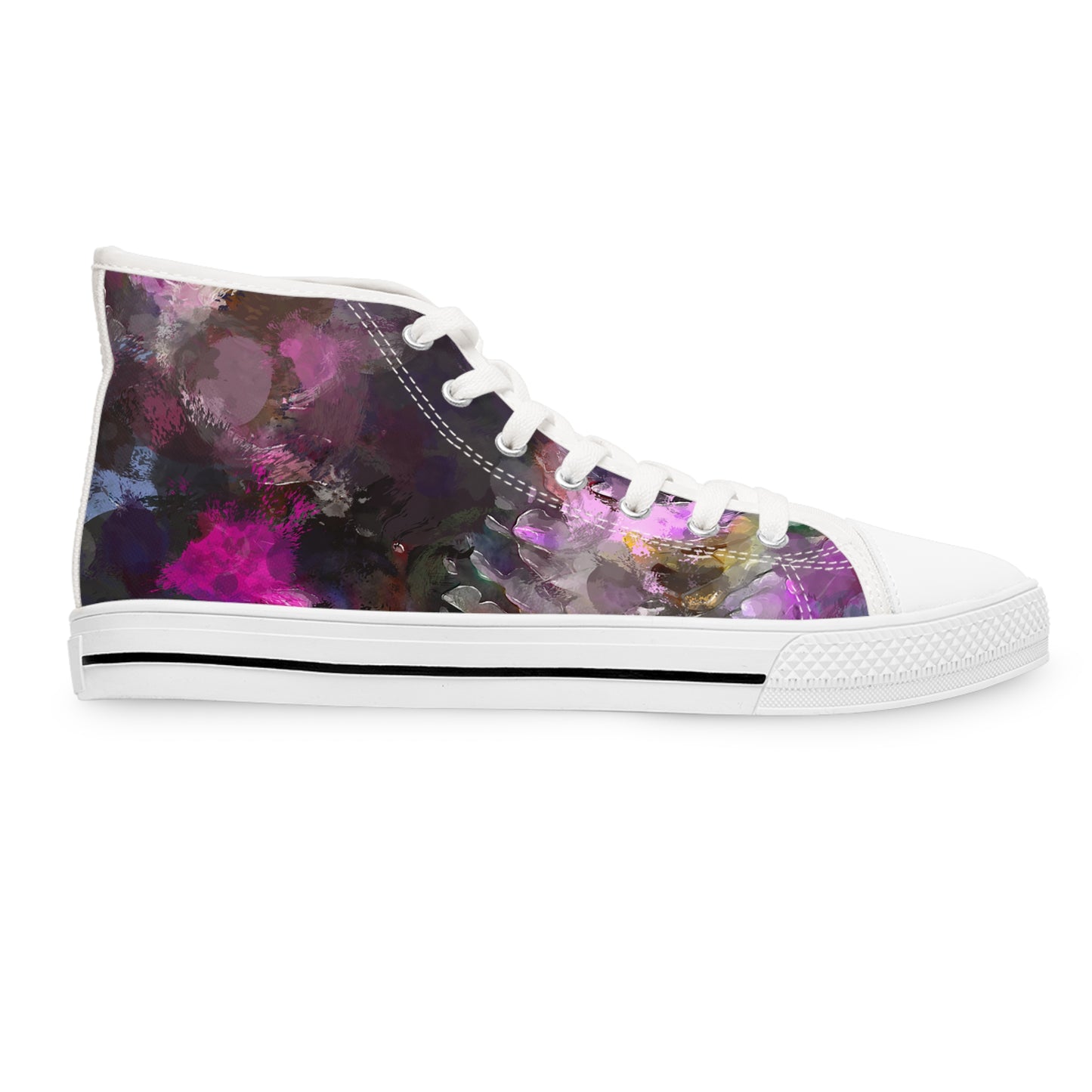 Purple Painting - Inovax Women's Hight Top Sneakers